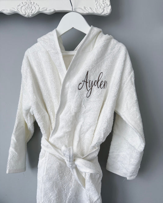 Peignoir de bain enfant personnalisé avec prénom brodé