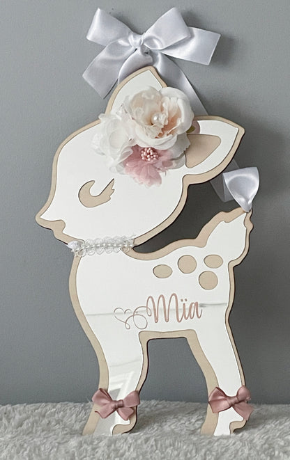 Miroir biche personnalisé avec prénom